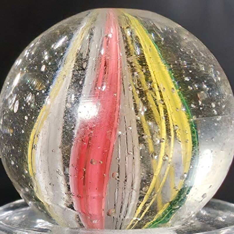 German Handmade Naked 2 Stage Swirl Faceted .67 NM(+)