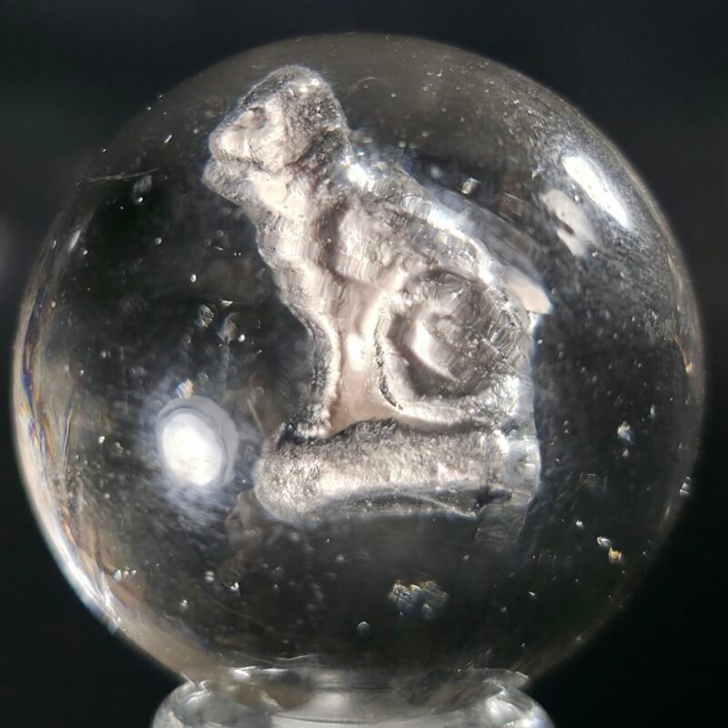 German Sulphide "Sitting Cat" 1.4in Mint 9.6
