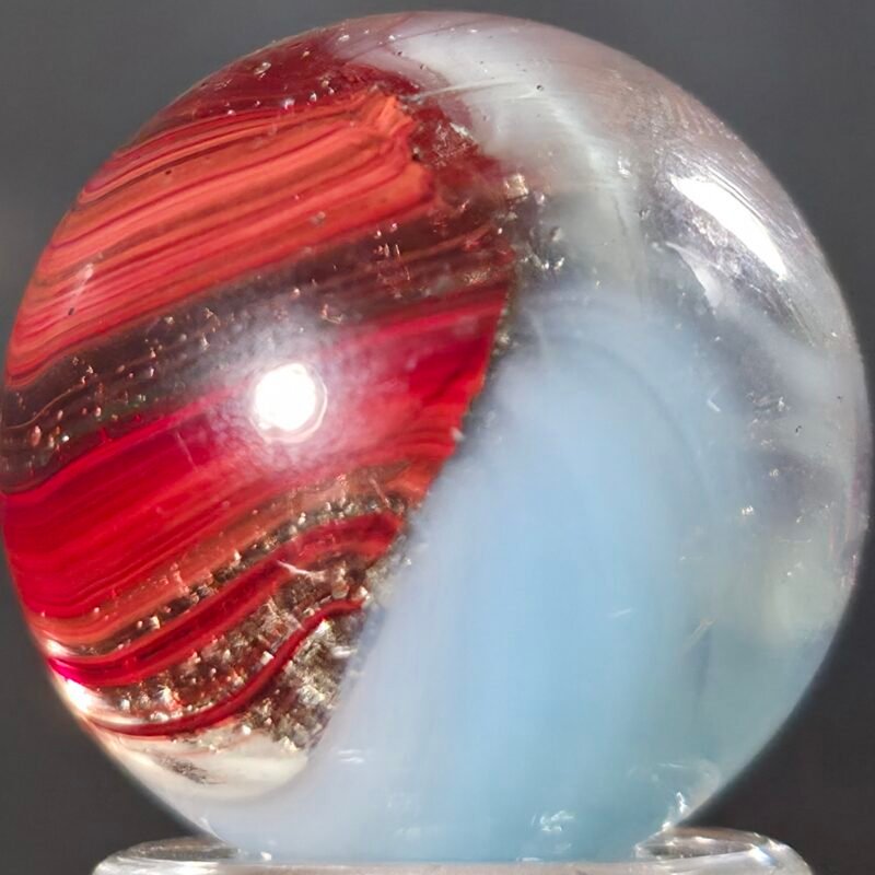 Akro Experimental Oxblood Patch W/ Sky Blue .97 Mint(-) 9.4