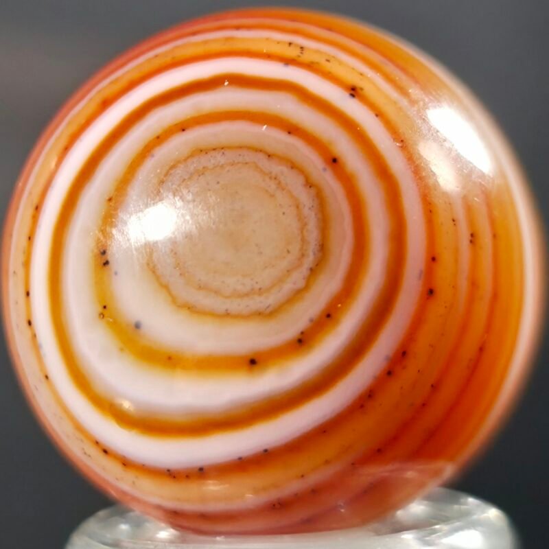 Hand Faceted Bullseye Agate  STUNNING .98 Gem Mint 9.8