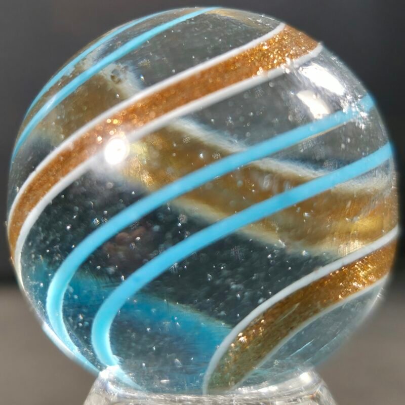 German Banded Lutz Aqau Blue HUGE 1.44in Mint (-) 9.0