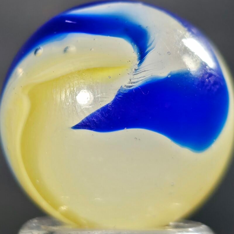 Akro Cobalt and Eggyolk Cork Boulder UV 1in Mint (-) 9.4