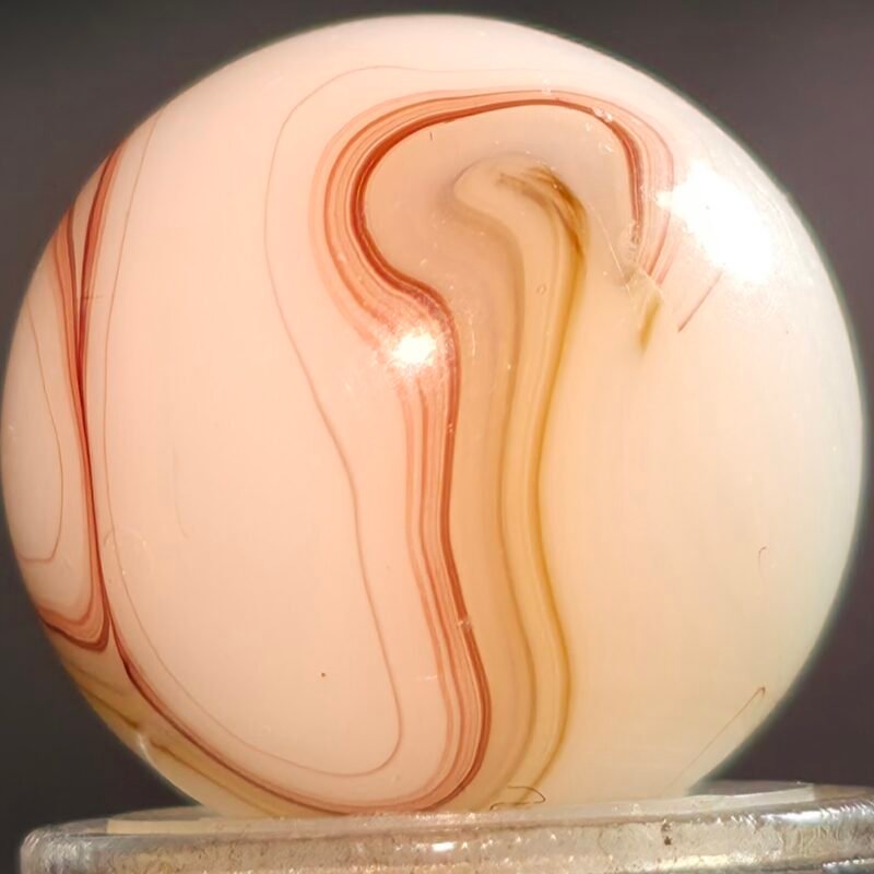 Akro Milky Ox W/ Green .60 Gem 9.9